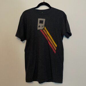 Vintage Fangamer Nintendo Game Boy Bit Rainbow Shirt Gray Medium Rare